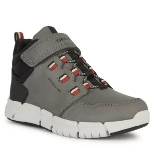 Kozaki Geox J Flexyper Boy B Abx J949XA 032FU C1102 S Grey/Dk Red - Buty dla chłopców - miniaturka - grafika 1