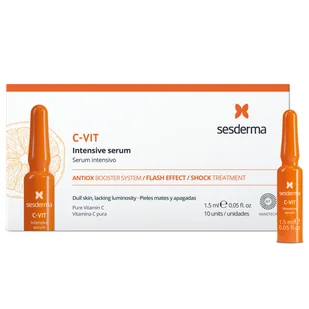 Sesderma C-Vit, intensywne serum do twarzy, 1,5 ml x 10 ampułek - Serum do twarzy Sesderma C-Vit, intensywne serum do twarzy, 1,5 ml x 10 ampułek - Serum do twarzy - miniaturka - grafika 1