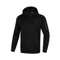 Bluzy sportowe męskie - Pit Bull Bluza Z Kapturem Rozpinana Beachfront Black - miniaturka - grafika 1