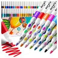 Przybory szkolne - MARKERY AKRYLOWE PISAKI do KAMIENI UBRAŃ FLAMASTRY MAZAKI WODOODPORNE 48szt - miniaturka - grafika 1