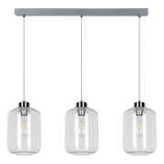 Lampy sufitowe - Britop LAMPA wisząca TARRO 15880328 skandynawska OPRAWA szklany zwis przezroczysty chrom - miniaturka - grafika 1