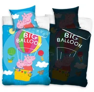 Pościel - Carbotex pościel świecąca Świnka Peppa i Tomek w balonie - miniaturka - grafika 1