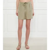 Spodenki damskie - Marella SPORT Jedwabne szorty BORBONA | Regular Fit - miniaturka - grafika 1