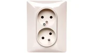 Gniazdka elektryczne - Legrand Valena Life Gniazdo 2 X 2P+Z z przesłoną kremowy - 753286 - miniaturka - grafika 1