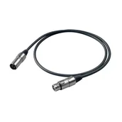 Akcesoria do nagłośnienia - PROEL BULK250LU05 Kabel mikrofonowy XLR F - XLR M 0,5m BULK250LU05 - miniaturka - grafika 1