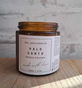 Świeca Sojowa Zapachowa Palo Santo 120ml 27h Drewniany Knot - Świece - miniaturka - grafika 1