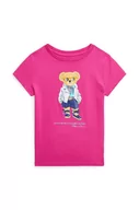 Koszulki dla dziewczynek - Polo Ralph Lauren t-shirt bawełniany dziecięcy kolor różowy - miniaturka - grafika 1