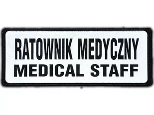 Emblemat Ratownik Medyczny Medical Staff Odblaskowy Na Rzepie 13 X 5 Cm Nowy - Odzież medyczna - miniaturka - grafika 1