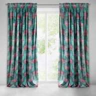 Zasłony - Zasłona Gotowa Na Taśmie 140X270 Alba Piórka Stalowa Zielona Różowa Welurowa Eurofirany - miniaturka - grafika 1