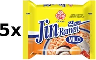 Kuchnie świata - Zupa makaronowa Jin Ramen Mild, lekko pikantna 5x120g - Ottogi - miniaturka - grafika 1