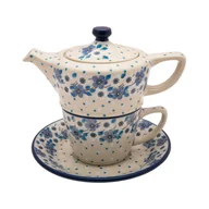 Dzbanki i imbryki - KOMPLET Czajnik 300 ml Filiżanka 200 ml - Ceramika Artystyczna Bolesławiec - miniaturka - grafika 1