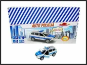 Samochody i pojazdy dla dzieci - Hipo Auto Policja 11cm z głosem SW-16-11P/PL - miniaturka - grafika 1