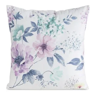 Poszewka dekoracyjna Mink 45 x 45 cm niebiesko-fioletowe kwiaty wielokolorowy - Poszewki na poduszki - miniaturka - grafika 1
