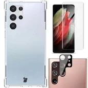 Etui i futerały do telefonów - Bizon Etui + 2x folia + obiektyw Case Clear Galaxy S22 Ultra przezroczyste BCCFGALS22UBK - miniaturka - grafika 1