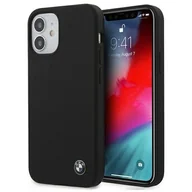 Etui i futerały do telefonów - BMW Etui BMHCP12SSILBK iPhone 12 mini 5,4" czarny/black hardcase Silicone Signature - miniaturka - grafika 1