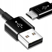 Kable USB - KABEL PRZEWÓD Micro USB MICROUSB A do ŁADOWARKI SAMSUNG 1m CZARNY - miniaturka - grafika 1