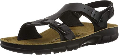Birkenstock Saragossa Birko-Flor damski pasek na kostkę, czarny, 41 EU Schmal