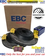 Tarcze hamulcowe - Tylne klocki YellowStuff + NACINANE NAWIERCANE tarcze hamulcowe 296mm EBC seria GD Ford Mustang SVT Cobra 1994-2004 - miniaturka - grafika 1