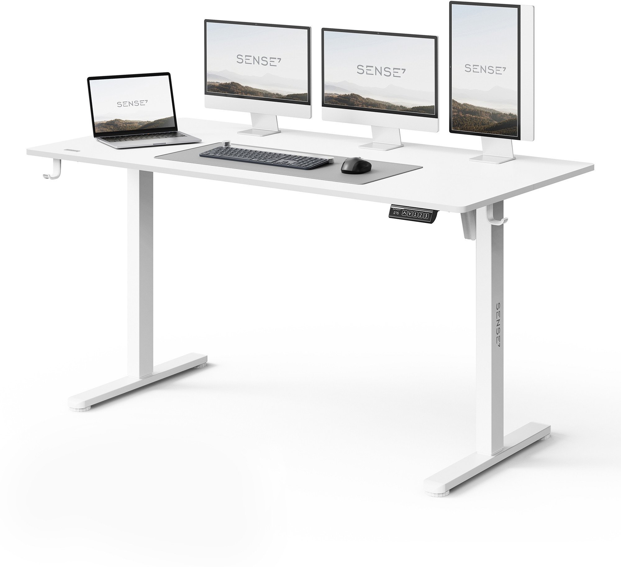 Biurko SENSE7 NOJO LIGHT Białe 140 cmx70 cm