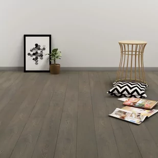 vidaXL Samoprzylepne panele podłogowe 4,46 m, 3 mm, PVC szaro-brązowe - Panele podłogowe - miniaturka - grafika 1