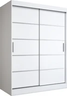 Szafy - MKPOL Szafa przesuwna MODUO COMFORT 150 biała mat z listwami - miniaturka - grafika 1