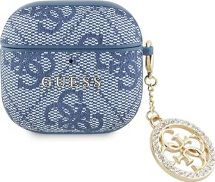 Etui Guess 4G Strass Charm do AirPods 4 niebieski - Akcesoria do słuchawek - miniaturka - grafika 1