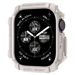 Spigen Etui Rugged Armor do Apple Watch 10 46 mm, beżowe - Akcesoria do smartwatchy - miniaturka - grafika 1