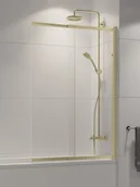 Parawany nawannowe - Parawan wannowy rozsuwany złoty połysk 100x150 P-0102 Sensi Light Gold New Trendy - miniaturka - grafika 1