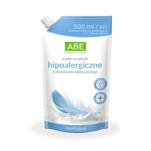 ABE mydło hipoalergiczne z proteinami mleka koziego i prebiotykami 500 ml Saszetka - Mydła - miniaturka - grafika 1
