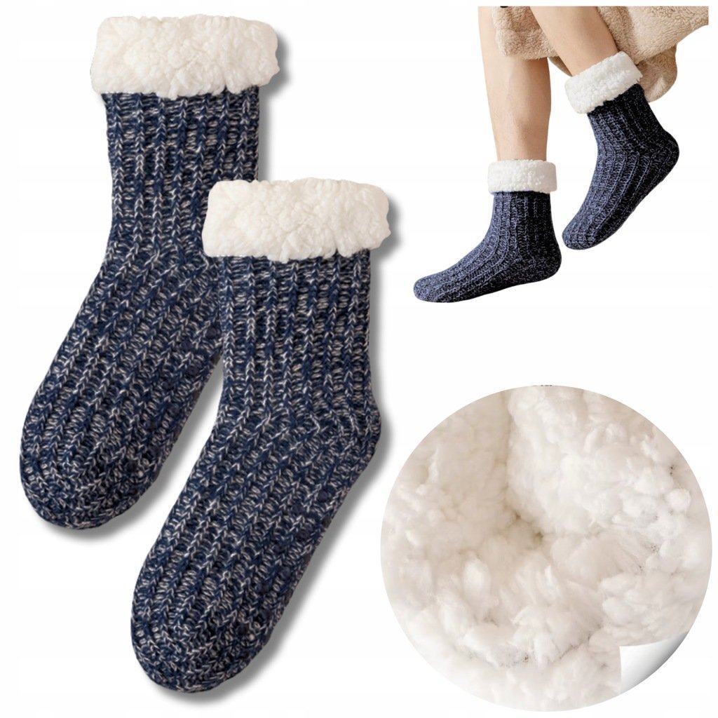 GRUBE SKARPETY ZIMOWE DAMSKIE MĘSKIE SKARPETKI OCIEPLANE BARDZO CIEPŁE