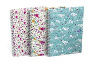Notesy i bloczki - OXFORD Kołonotatnik Floral A6 50 kratka 400094826 - miniaturka - grafika 1