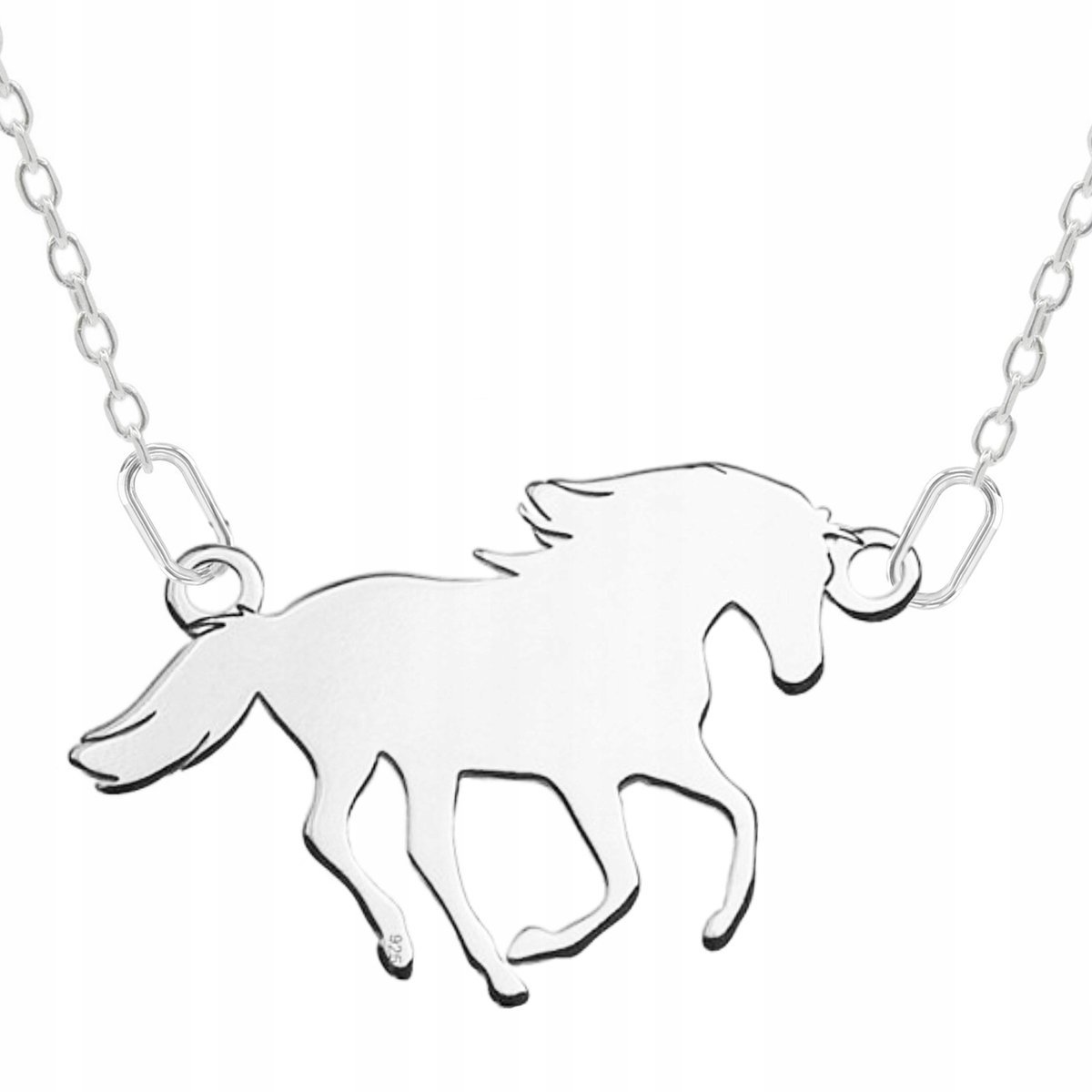 Naszyjnik Srebrny Blaszka Koń Konik Zwierzę Wisiorek dla Koniary SREBRO 925