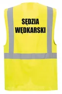 Odzież robocza - Kamizelka odblaskowa z zamkiem rozmiar M z nadrukiem SĘDZIA WĘDKARSKI - miniaturka - grafika 1