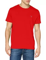 Koszulki męskie - GANT Oryginalny męski t-shirt, Hyper PINK, standardowy, Hyper Pink, M - miniaturka - grafika 1