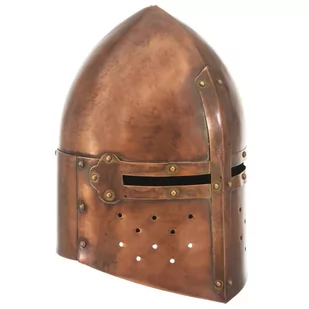 vidaXL Replika średniowiecznego zabytkowego hełmu LARP miedziana stal 286225 - Repliki - broń - miniaturka - grafika 1