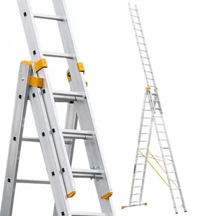 Drabina aluminiowa profesjonalna ALOSS FORTE 3x15 - 12,35m - Drabiny - miniaturka - grafika 1
