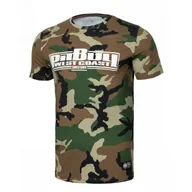 Odzież taktyczna i umundurowanie - Koszulka PITBULL Middle Weight 190 Spandex Classic Boxing '25 - Woodland Camo L - miniaturka - grafika 1