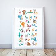 Plakaty - Plakat alfabet ze zwierzętami format A3 - miniaturka - grafika 1