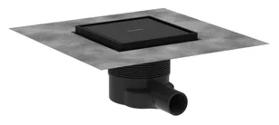 Hansgrohe RainDrain Brilliance - Odpływ punktowy, 15x15 cm, czarny mat 56251670 - Odpływy liniowe - miniaturka - grafika 1