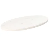 Meble modułowe i akcesoria - Blat stołu, biały, 80x40x2,5 cm, lite drewno sosnowe, owalny Lumarko! - miniaturka - grafika 1