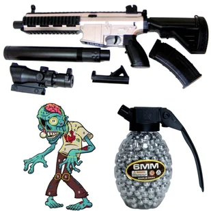 M16 Pistolet na kulki Pistolety + TARCZA I KULKI - Zabawki militarne - miniaturka - grafika 1