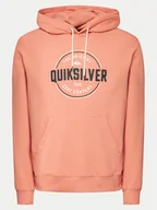 Bluzy męskie - Quiksilver Bluza Circle Up Hoodie EQYSF03151 Pomarańczowy Regular Fit - miniaturka - grafika 1