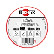 Folie izolacyjne - Taśma uszczelniająca 48mm x 50 m czerwona 801 P REPERO 5907509812538 - miniaturka - grafika 1
