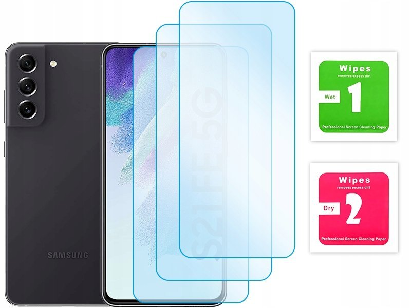 3x SZKŁO SZKIEŁKO HARTOWANE OCHRONNE GLASS SZYBKI do SAMSUNG GALAXY S21 FE