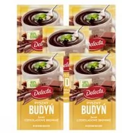 Budyń - Delecta Pyszny budyń o smaku czekoladowe brownie Zestaw 5 x 43 g - miniaturka - grafika 1