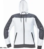 Odzież robocza - CERVA CREMORNE bluza - męska bluza z suwakiem, kaptur, 55% bawełna, 45% poliester - biały 4XL - miniaturka - grafika 1