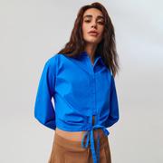 Koszule damskie - Sinsay - Koszula z wiązaniem - Niebieski - miniaturka - grafika 1