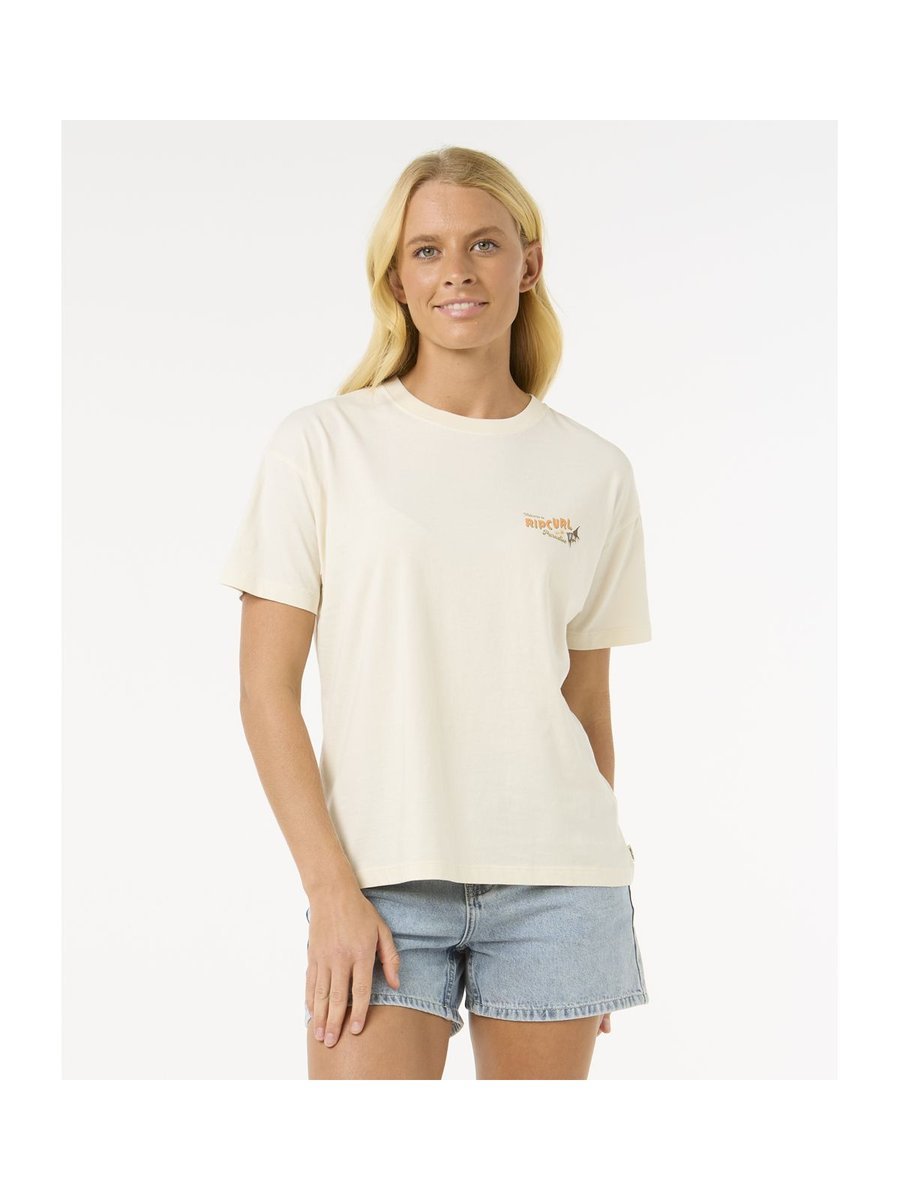 Koszulka RIP CURL Cala Vadella Relaxed Tee biały XS