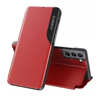 Etui i futerały do telefonów - Hurtel Eco Leather View Case elegancki futerał etui z klapką i funkcją podstawki Samsung Galaxy S22+ (S22 Plus) czerwony - miniaturka - grafika 1