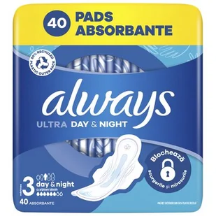 Podpaski ALWAYS Ultra Day & Night Rozmiar 3 (40 sztuk) - Podpaski - miniaturka - grafika 1